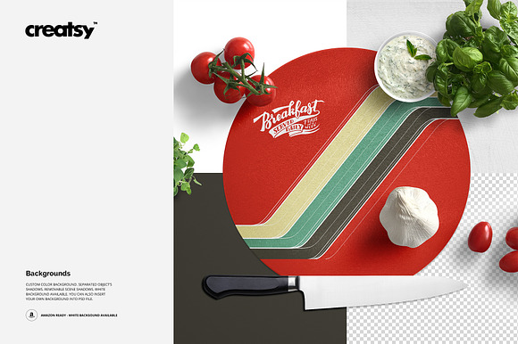 Glass Cutting Board 2 Shapes Mockup in Product Mockups - product preview 6