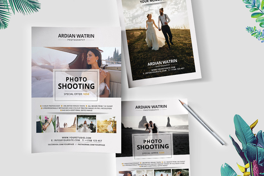 Photo Shoot Wedding PSD Flyer in Flyer Templates - product preview 8