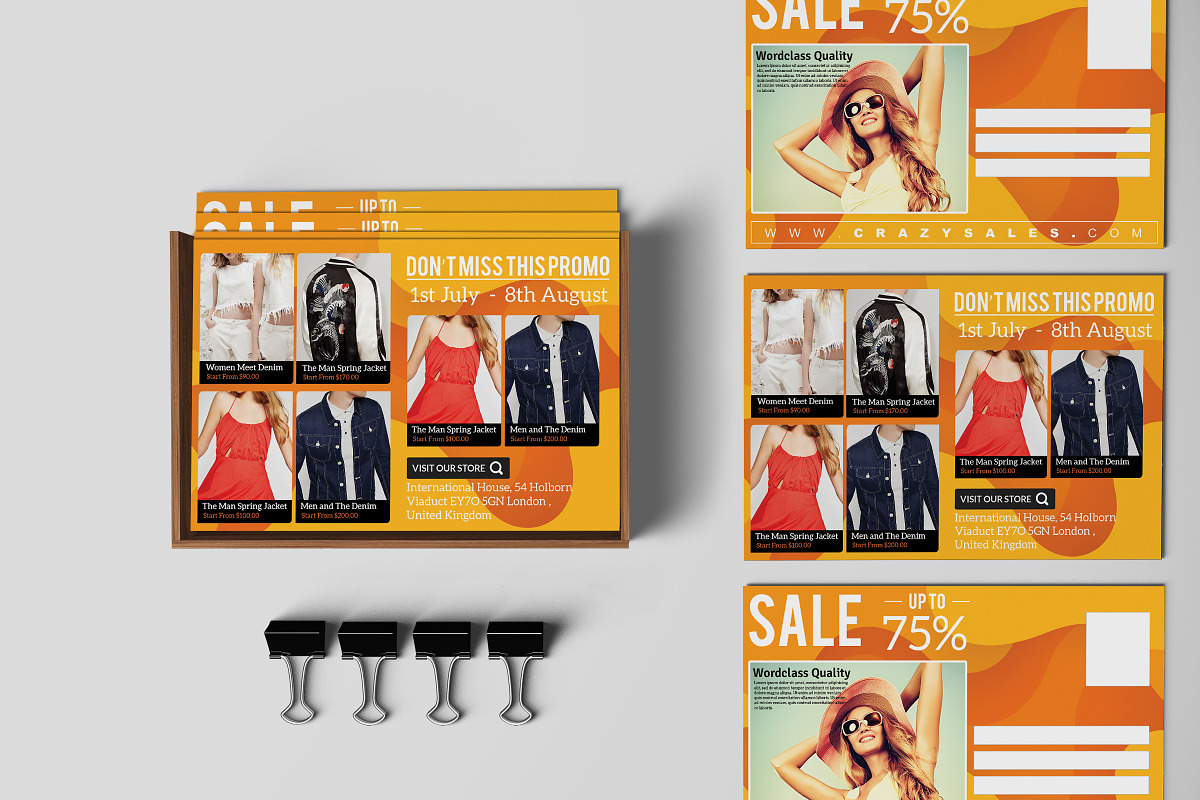 Fashion Sale Promotion PostCard in Postcard Templates - product preview 8