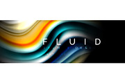 Fluid wave line background or