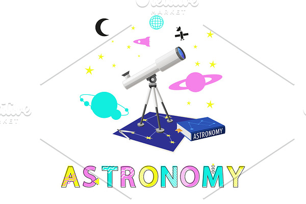 Astronomy Poster and Title Vector