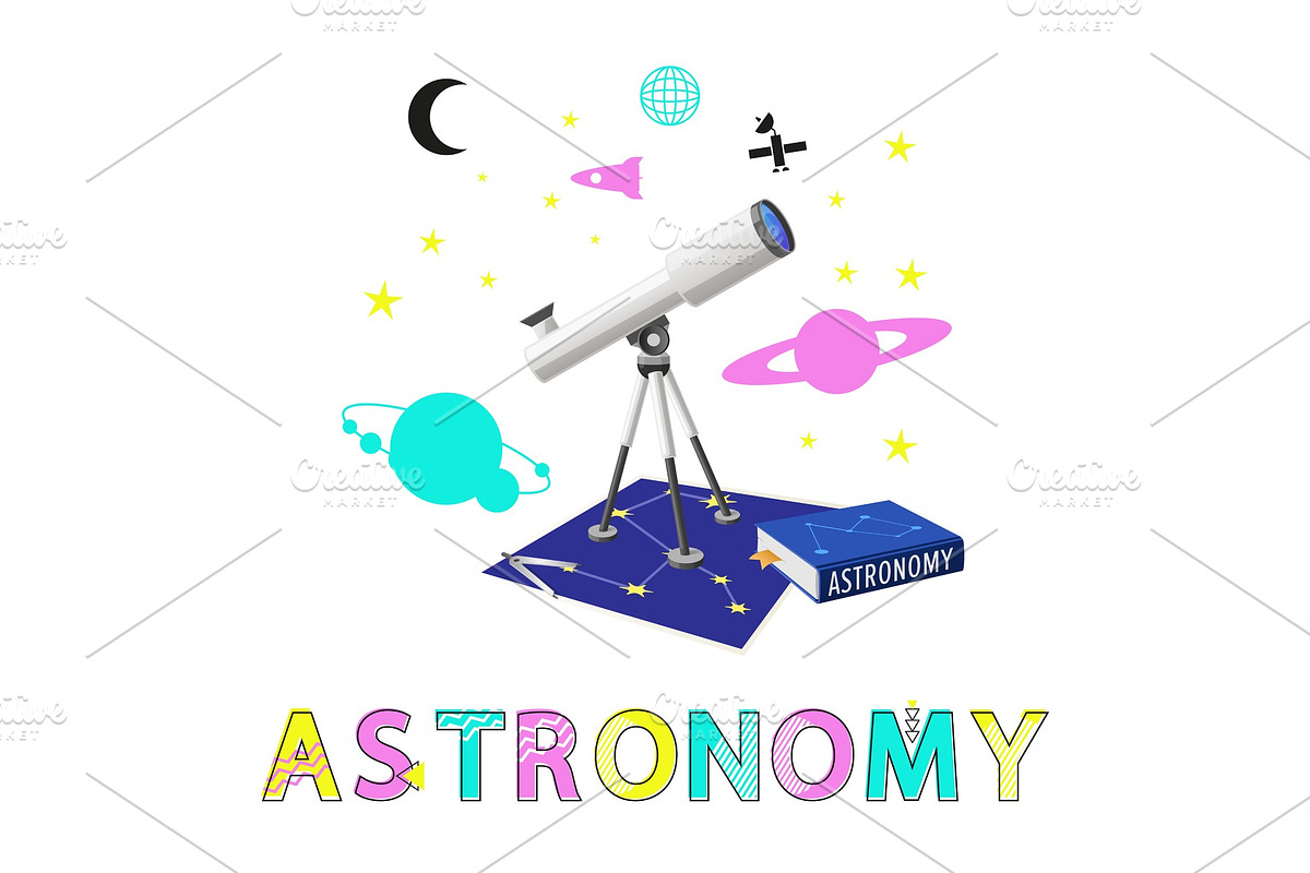 Astronomy Poster and Title Vector in Illustrations - product preview 8