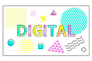 Digital Banner with Geometrical