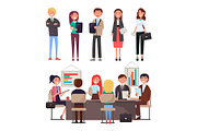 Business Meeting Collection Vector