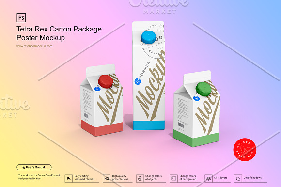 Tetra Rex Carton Poster Mockup in Product Mockups - product preview 4