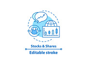 Stocks and shares concept icon