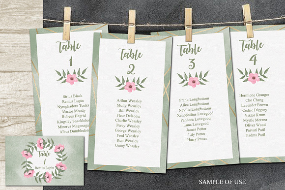 Green Wedding Invitation Suite in Wedding Templates - product preview 3