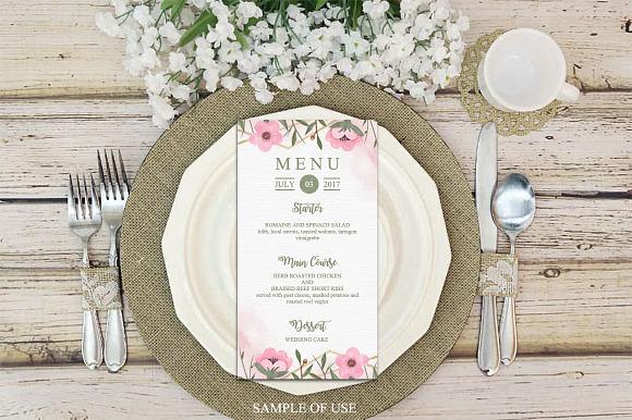 Green Wedding Invitation Suite in Wedding Templates - product preview 5