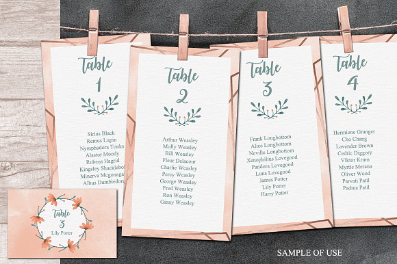 Peach Wedding Invitation Suite in Wedding Templates - product preview 3