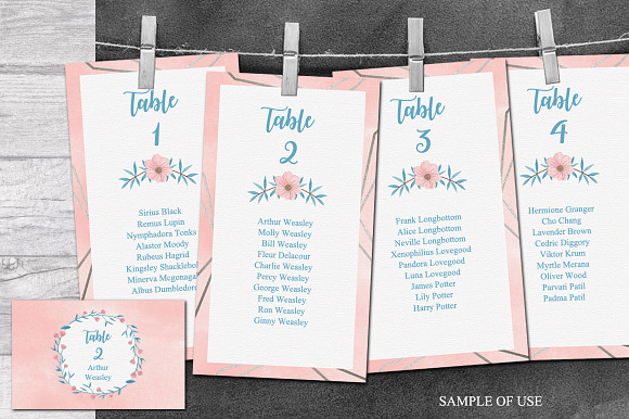 Blue Wedding Invitation Suite in Wedding Templates - product preview 3