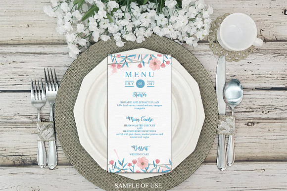 Blue Wedding Invitation Suite in Wedding Templates - product preview 5