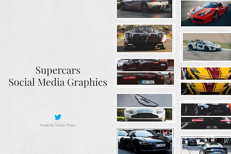 Supercars Twitter Posts in Twitter Templates - product preview 8
