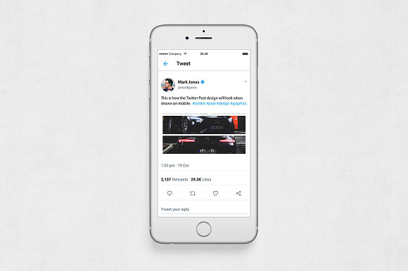 Supercars Twitter Posts in Twitter Templates - product preview 5