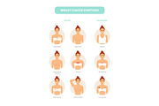 Breast cancer set vector