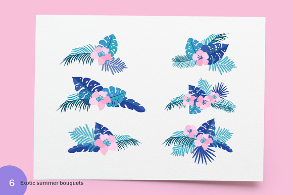 Summer Exotic Palm Design Elements in Objects - product preview 6