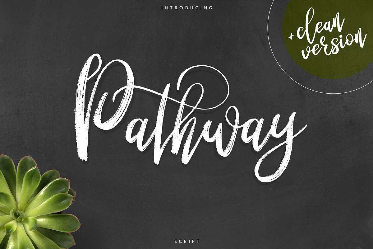 Pathway script - 2 styles in Chalkboard Fonts - product preview 8
