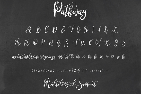 Pathway script - 2 styles in Chalkboard Fonts - product preview 6