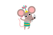 Cute Mouse Playing Drum, Funny