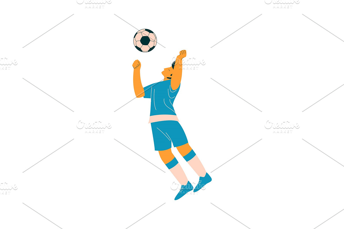 Soccer Player with Ball, Male in Illustrations - product preview 8