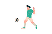 Soccer Player Shooting Ball, Male
