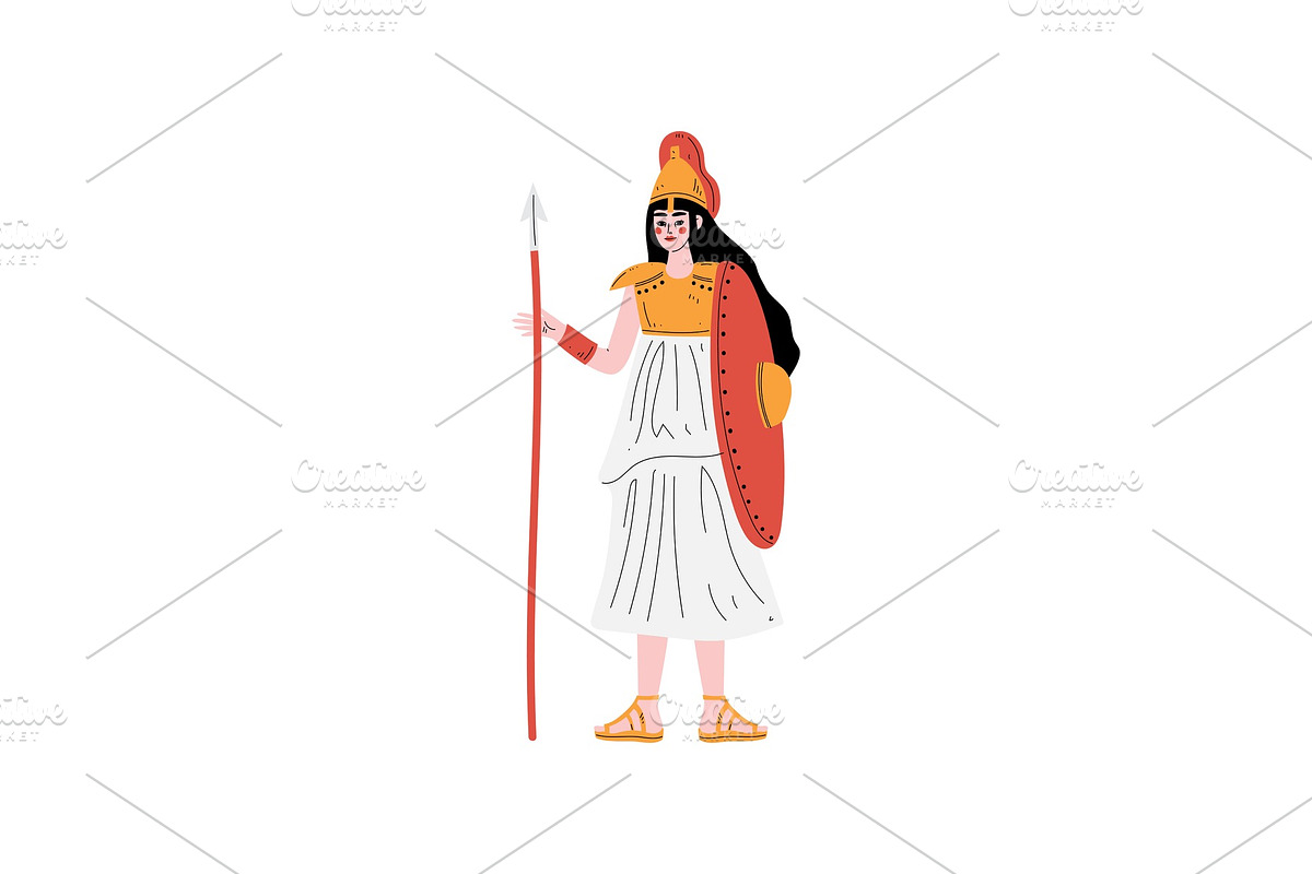 Athena Olympian Greek Goddess in Illustrations - product preview 8