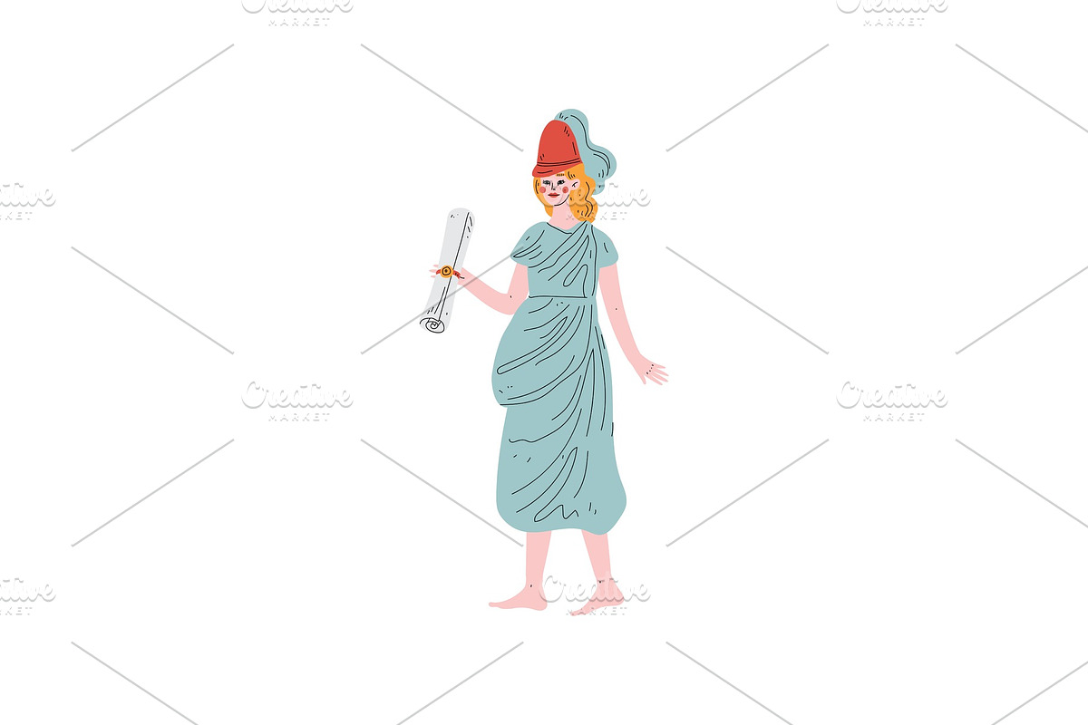 Klio Muse of Greek Mythology Vector in Illustrations - product preview 8