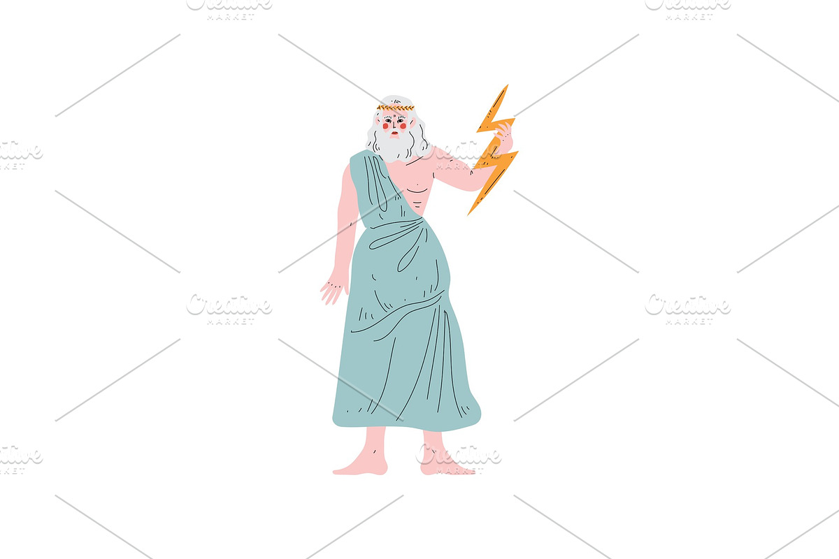 Zeus Supreme Olympian Greek God in Illustrations - product preview 8
