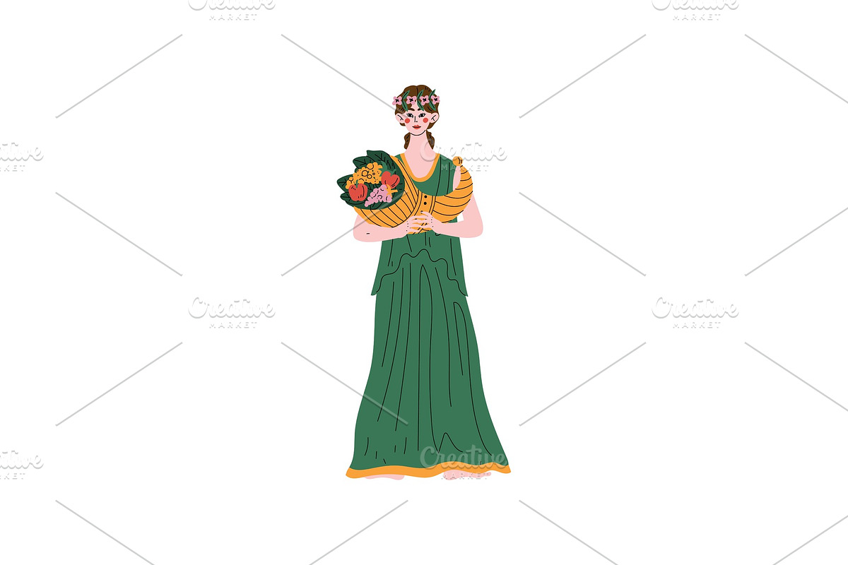 Demetra Olympian Greek Goddess in Illustrations - product preview 8