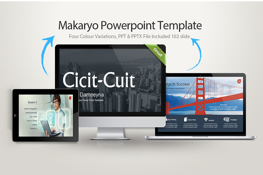 Makaryo Powerpoint Template in PowerPoint Templates - product preview 8