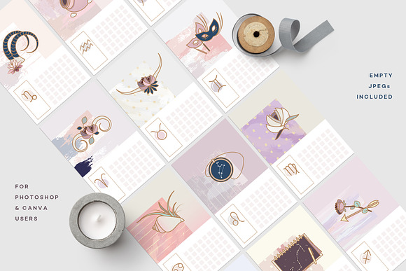 Astrology Calendar Templates in Stationery Templates - product preview 4