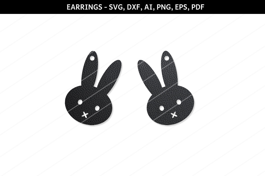 Bunny earrings,Easter bunny svg,dxf