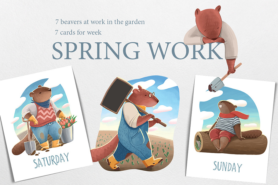 Spring Work in Postcard Templates - product preview 8