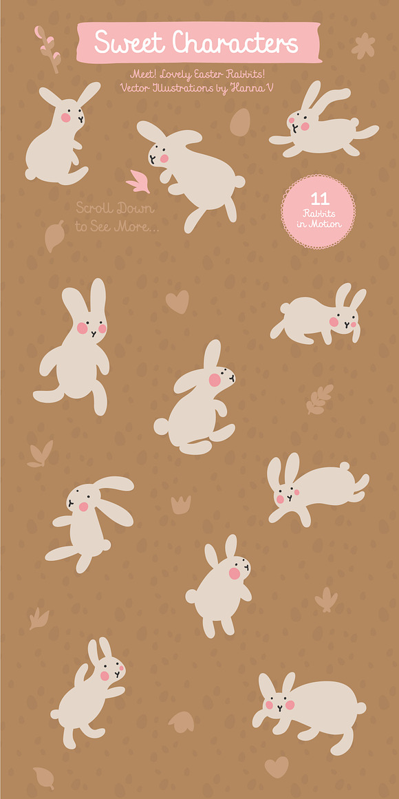 Easter Funny Vector Set in Illustrations - product preview 1