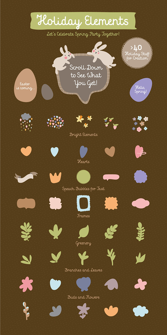Easter Funny Vector Set in Illustrations - product preview 2