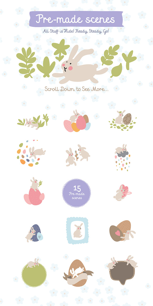 Easter Funny Vector Set in Illustrations - product preview 5