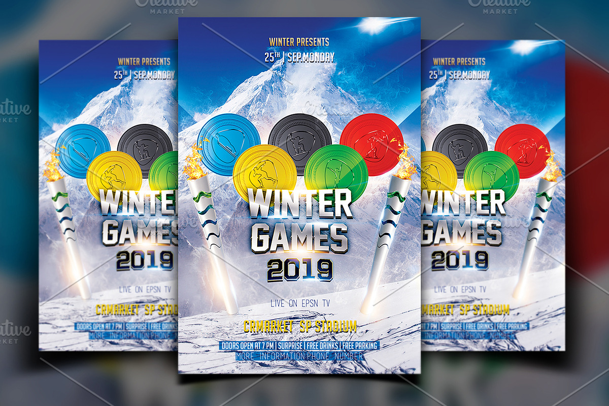 Winter Games in Flyer Templates - product preview 8