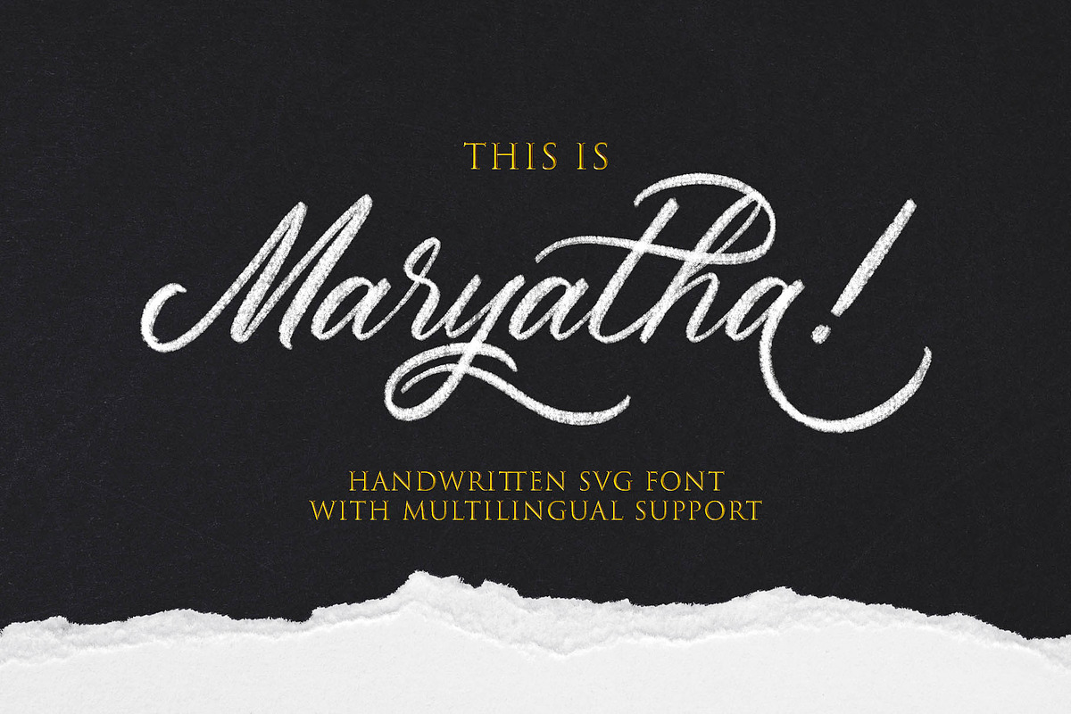 Maryatha SVG Font in Chalkboard Fonts - product preview 8