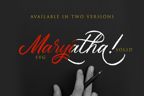 Maryatha SVG Font in Chalkboard Fonts - product preview 6