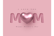 Happy Mothers day greeting card.