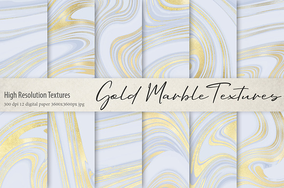Gold Marble Iridescent Textures in Textures - product preview 7