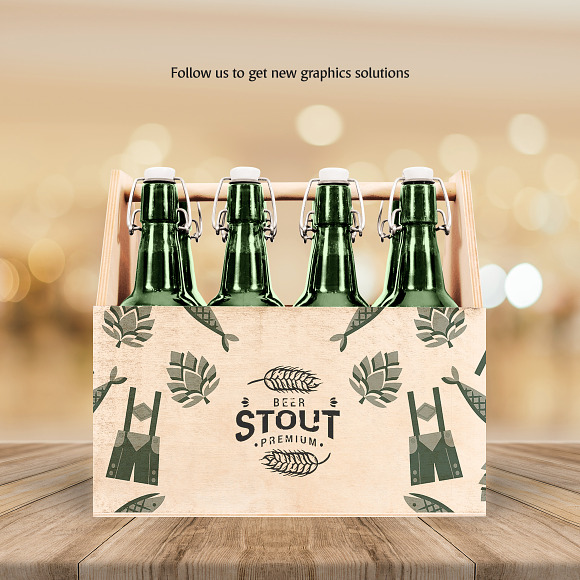 Craft Beer Box Mockup in Product Mockups - product preview 5