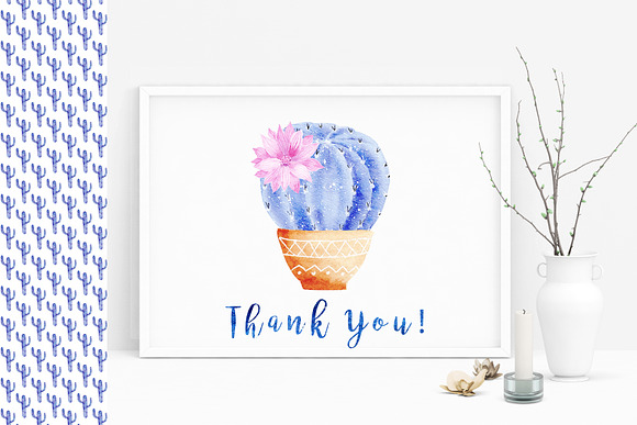 Watercolor Galaxy Cactus Collection in Illustrations - product preview 9
