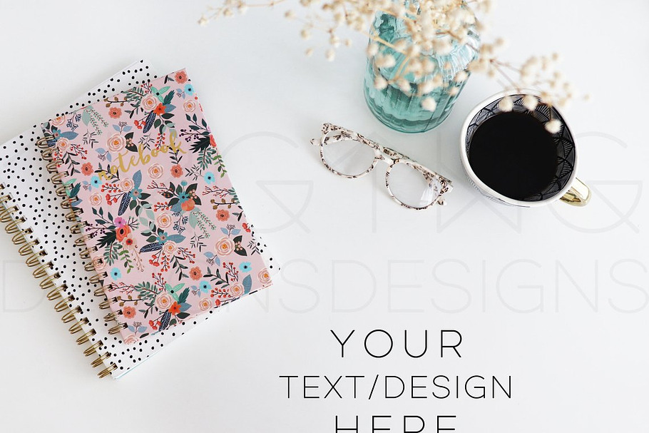 Styled Stock Photo Desktop Notebooks in Product Mockups - product preview 8