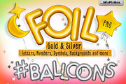 Foil Balloons Overlays