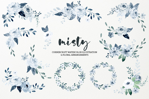 Watercolor Illustration Misty in Illustrations - product preview 3