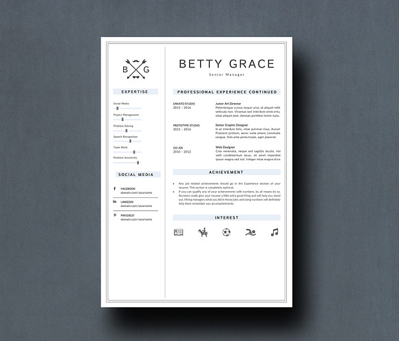 Creative Resume Template in Letter Templates - product preview 2