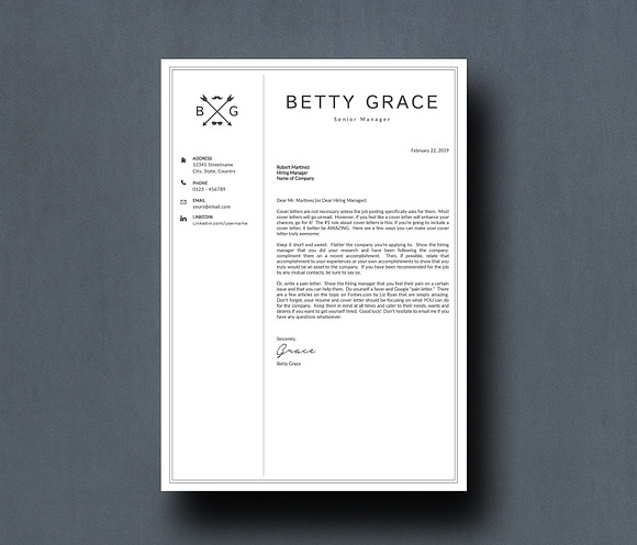 Creative Resume Template in Letter Templates - product preview 4