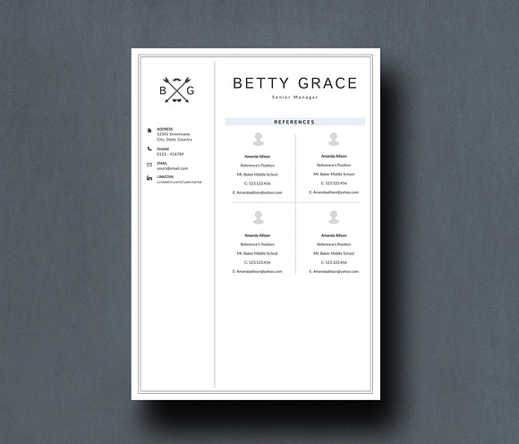 Creative Resume Template in Letter Templates - product preview 5