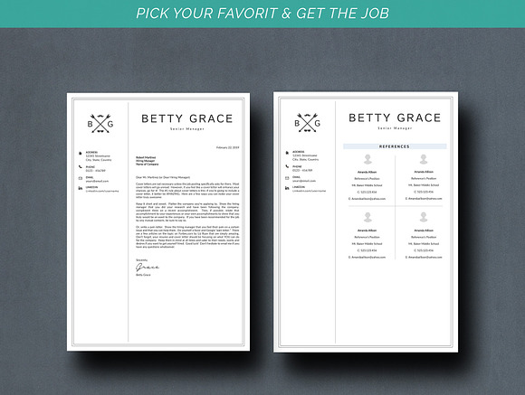 Creative Resume Template in Letter Templates - product preview 6