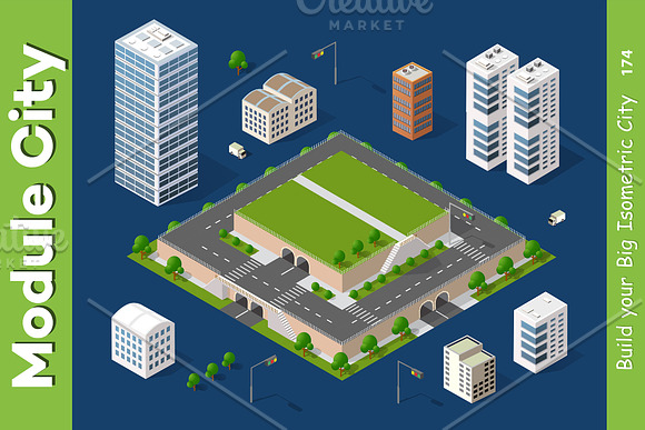 City isometric constructor in Illustrations - product preview 2